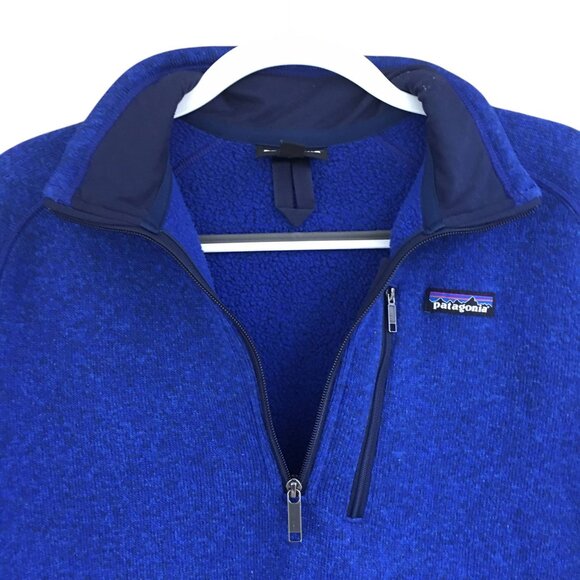 Patagonia Better Sweater Men's Size Small 1/4 Zip Pullover Fleece Top Blue - Picture 6 of 11